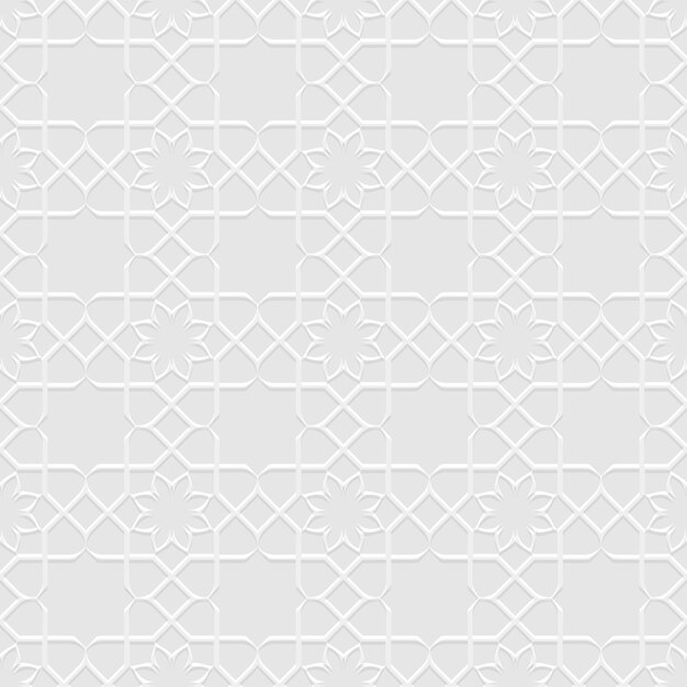 Patrón de flor transparente gris en estilo oriental