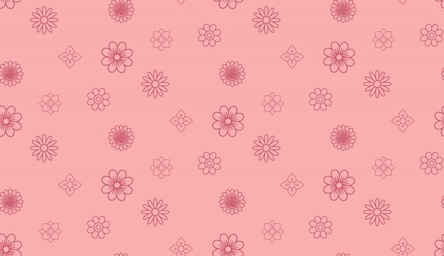 Patrón de flor vintage rosa