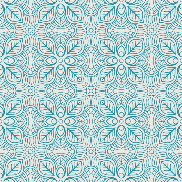 Patrón floral abstracto azul