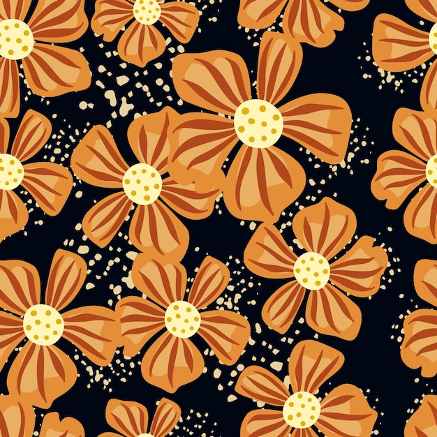 Patrón floral abstracto sin fisuras en estilo simple Fondo sin fin de flor de manzanilla