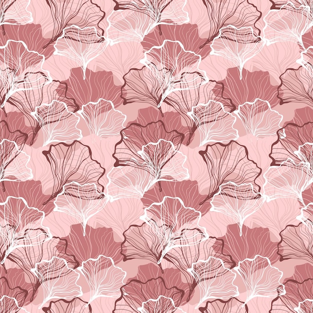 Patrón floral abstracto sin fisuras ilustración vectorial