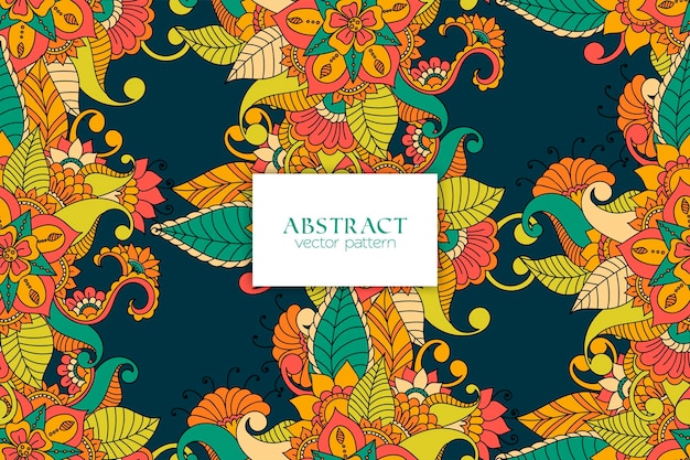 Patrón floral abstracto sin fisuras en vector