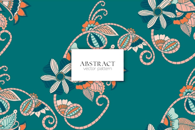 Patrón floral abstracto sin fisuras en vector