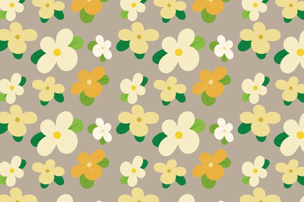 Patrón floral abstracto de ilustración vectorial