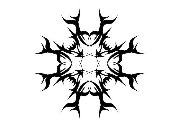 patrón floral abstracto negro