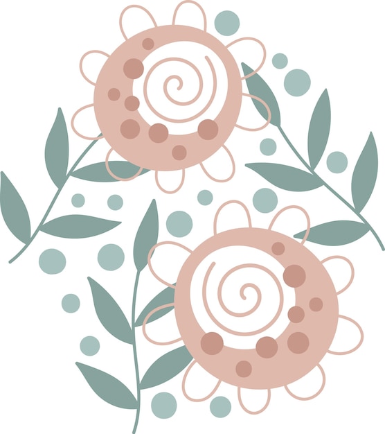 Patrón floral abstracto