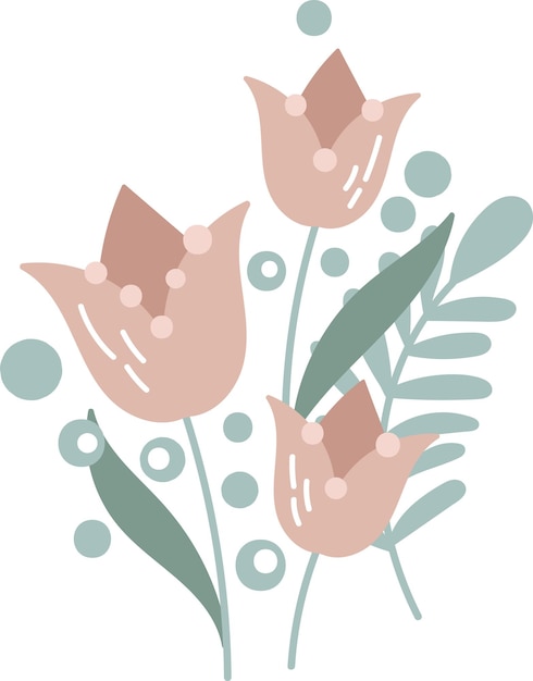 Patrón floral abstracto