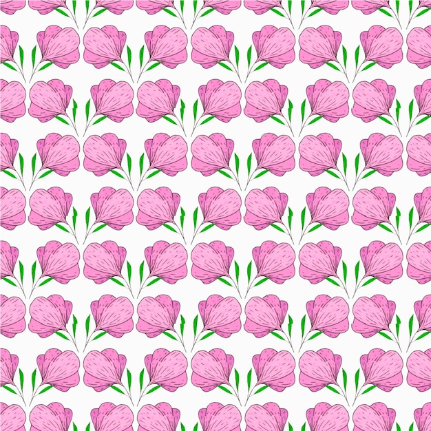 Patrón floral acuarela transparente. Una ilustración botánica dibujada a mano.