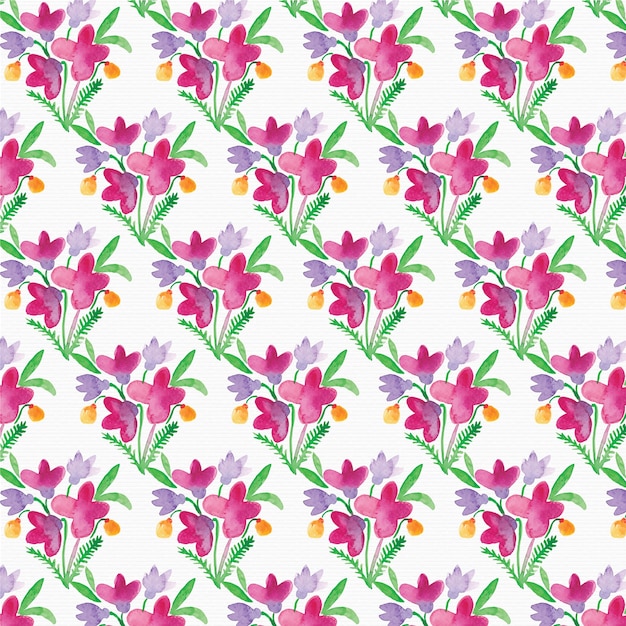 Patrón floral acuarela