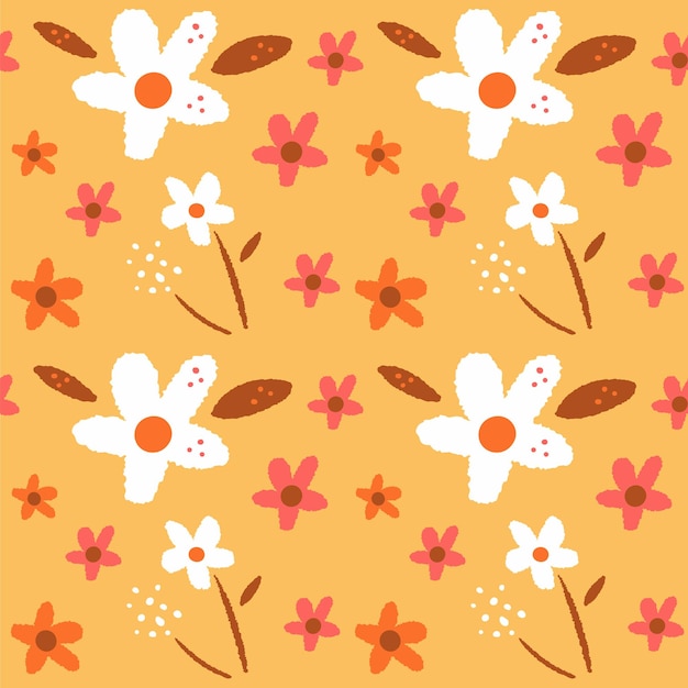 patrón floral amarillo