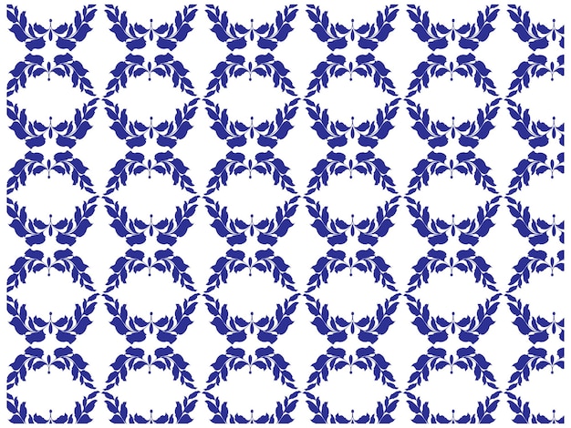 un patrón floral azul sobre un fondo blanco