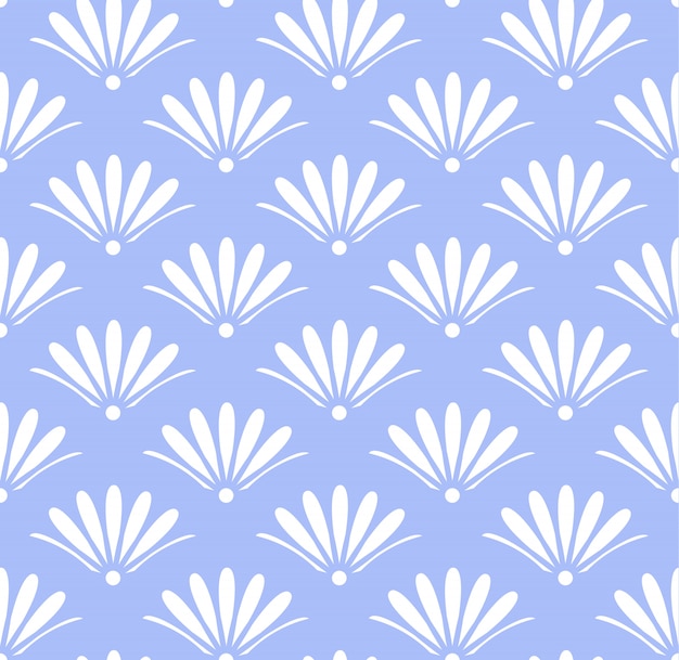 Patrón floral azul transparente