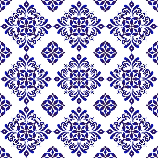 patrón floral azul transparente