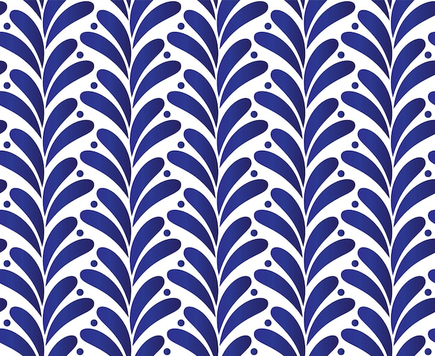 patrón floral azul