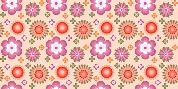 Patrón floral brillante