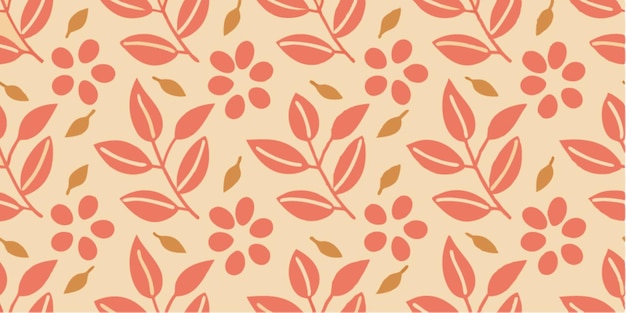 El patrón floral de coral sin costuras