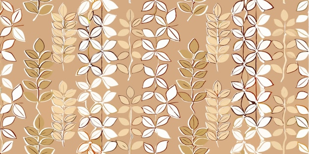 Patrón floral sin costuras de color beige