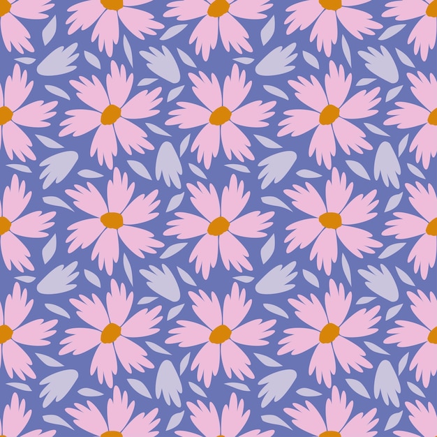 Patrón floral sin costuras delicado impresión ditsy ornamento floral abstracto en colores pastel claros lindo