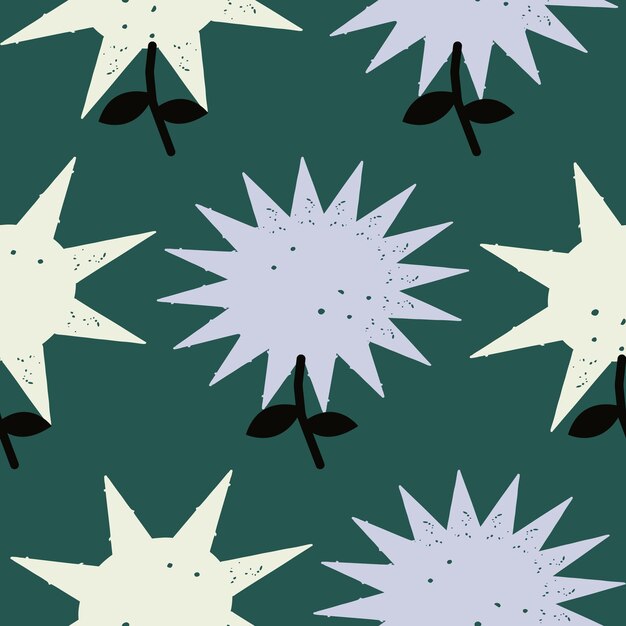 Patrón floral sin costuras con diferentes flores Diseño de impresión de fondo vectorial