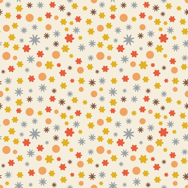 Patrón floral sin costuras elemento forma vectorial garabateo floral textura abstracta y fondo de tela