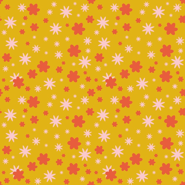 Patrón floral sin costuras elemento forma vectorial garabateo floral textura abstracta y fondo de tela