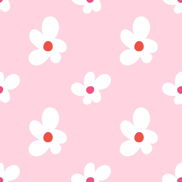 Patrón floral sin costuras elemento forma vectorial garabateo floral textura abstracta y fondo de tela