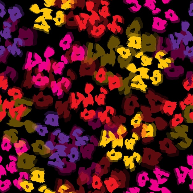 Patrón floral sin costuras en estilo vintage Flores abstractas brillantes Prado de flores