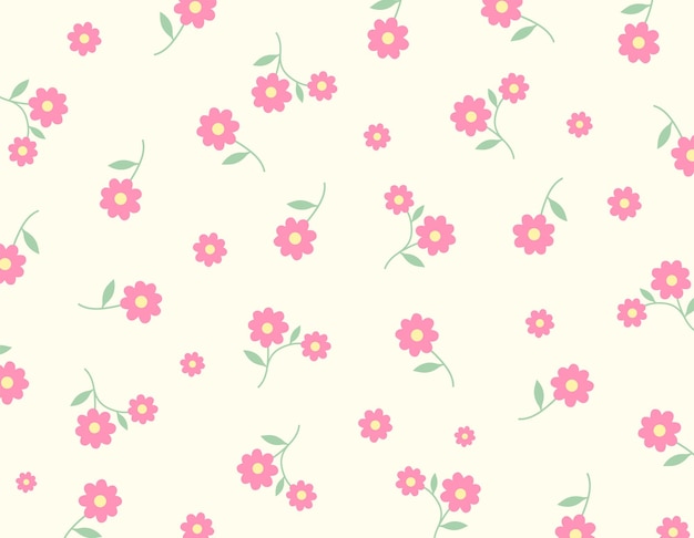Patrón floral sin costuras Flor de margarita linda Fondo floral de flor pequeña