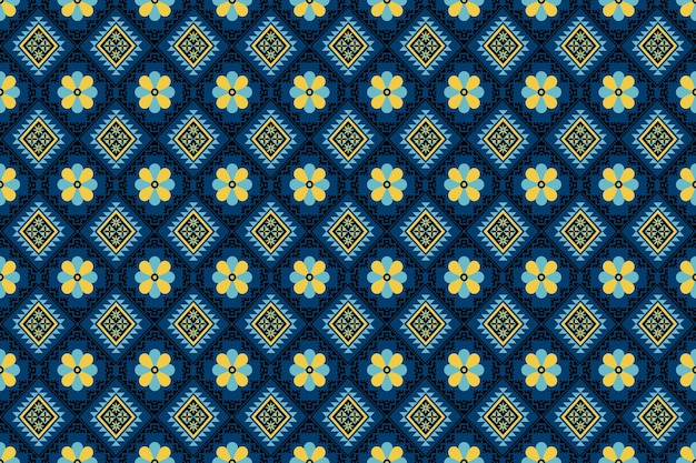 Patrón floral sin costuras Flores abstractas Patrón sin costuras Patrón de rayas verticales punteadas Flores