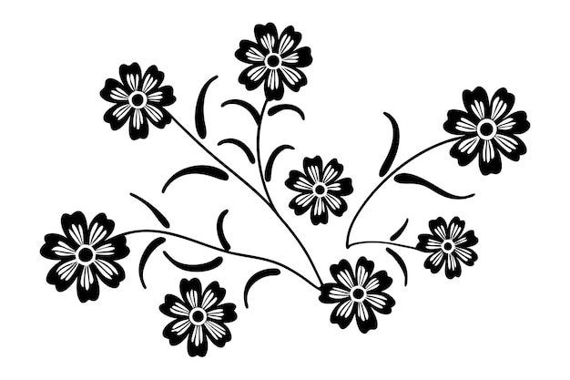 patrón floral sin costuras con flores ornamentales de primavera