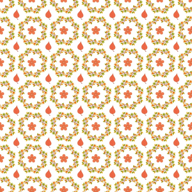 Patrón floral sin costuras con flores de otoño