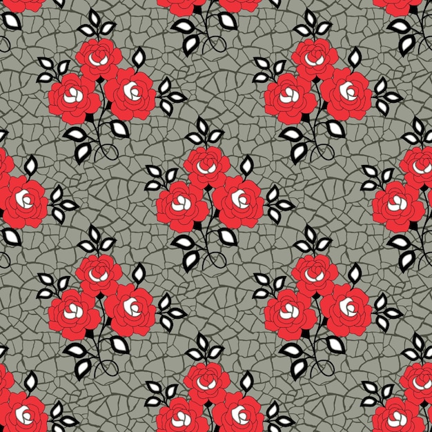 Patrón floral sin costuras con flores tropicales acuarela Ilustración vectorial lista para imprimir