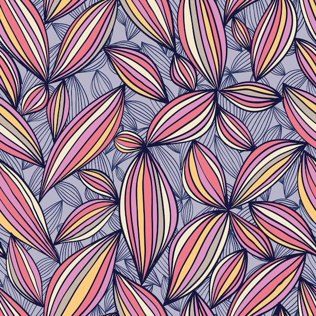 Patrón floral sin costuras, fondo vectorial verde y estacional de verano.
