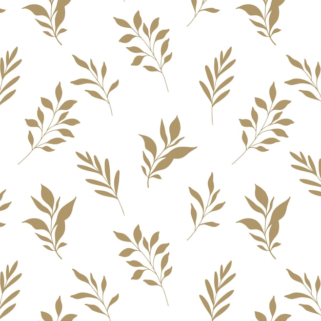 Patrón floral sin costuras fondo verde fondo ecológico hojas de plantas dibujadas a mano