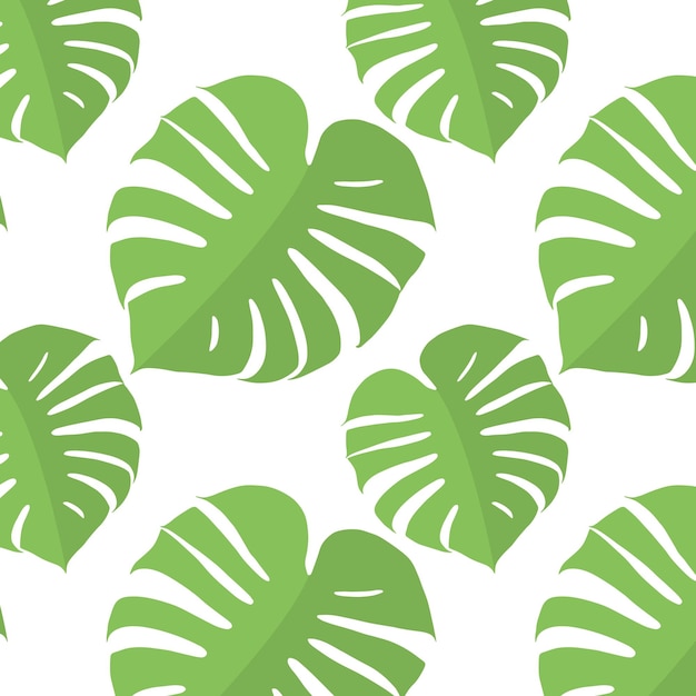 Patrón floral sin costuras con hojas de monstera