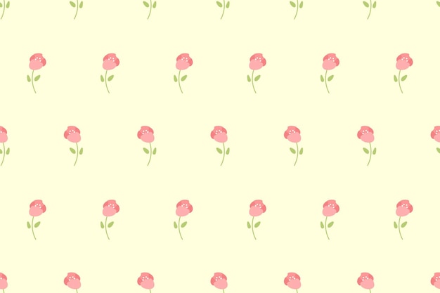 Patrón floral sin costuras impresión Ditsy con pequeñas rosas pequeñas plantas dibujadas a mano mini flores rojas