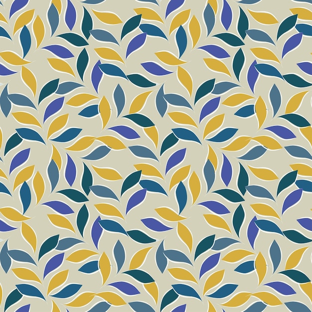 Patrón floral sin costuras libertad ditsy impresión ornamento abstracto de plantas simples dibujadas a mano