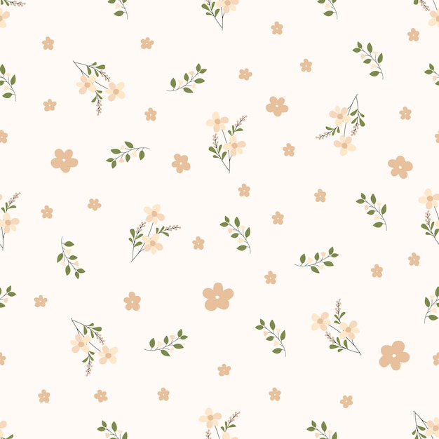 El patrón floral sin costuras Los motivos están esparcidos al azar El patrón floril de fondo Es un patrón lindo
