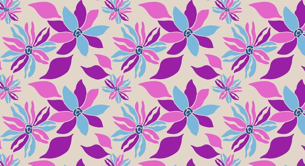 Patrón floral sin costuras oriental vintage Texturas florales para fondos
