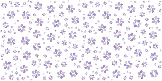 Patrón floral sin costuras Pétalos de flores en fondo blanco Pétalos florales delicados Vector