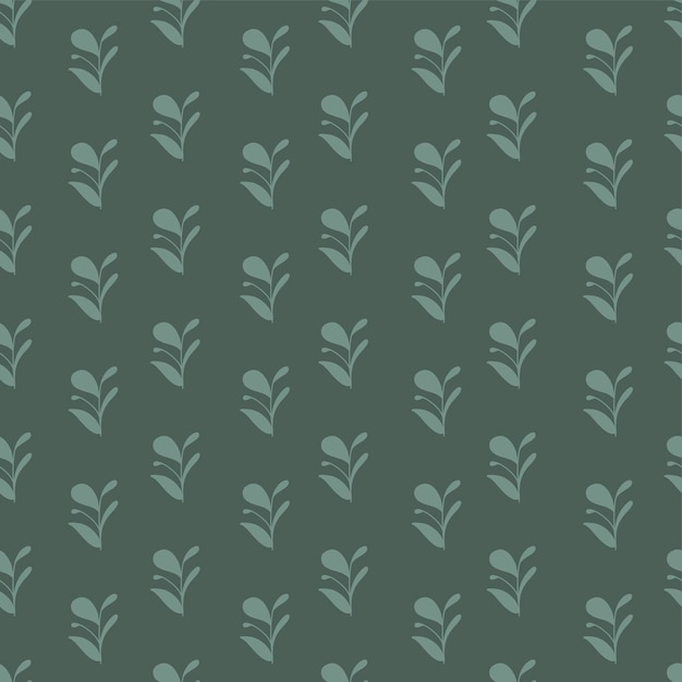 Patrón floral sin costuras Silueta dibujada a mano ramas texturas Patrones lindos plantilla elegante Fondo universal simple
