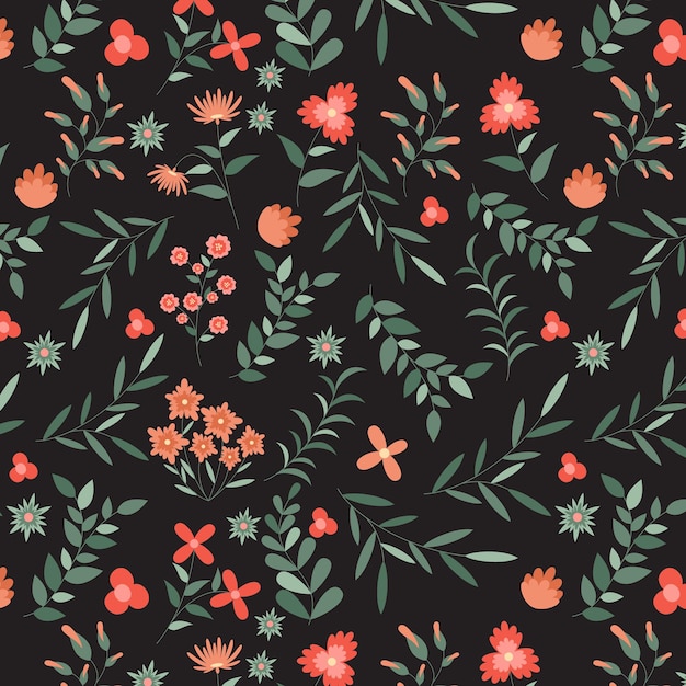 patrón floral sin costuras textura elegante para fondos