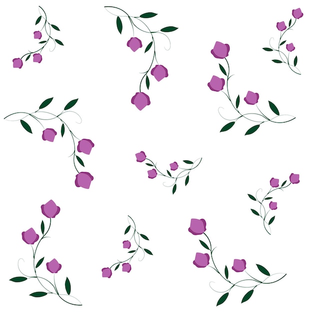 Vector patrón floral sin costuras vectorial