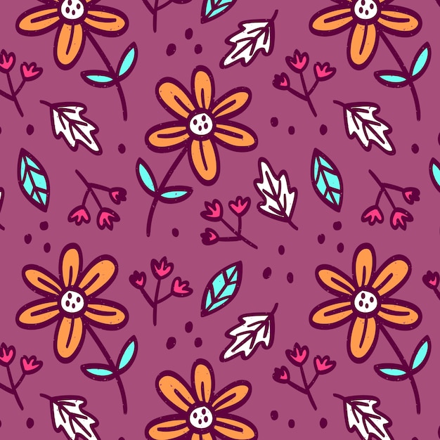 Patrón floral sin costuras
