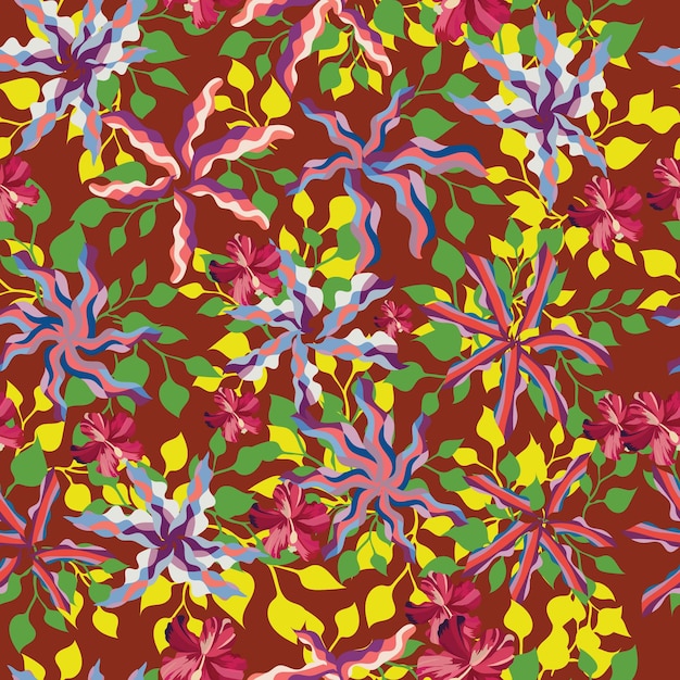 patrón floral sin costuras
