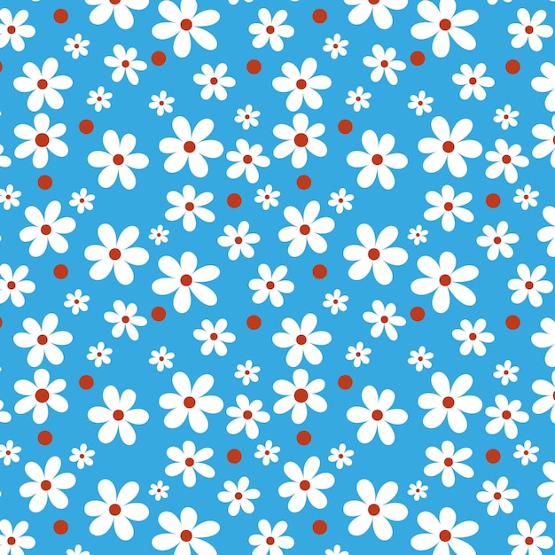 Patrón floral dibujado a mano