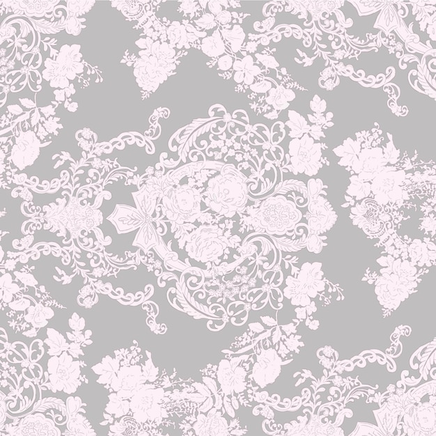 un patrón floral y un diseño floral