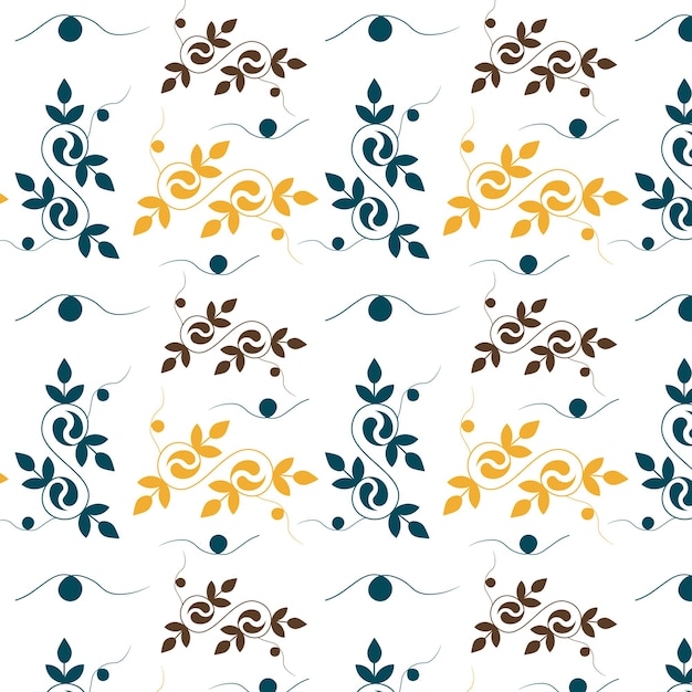 Patrón floral para diseño de fondo de ilustración de vector de patrón de flor textil