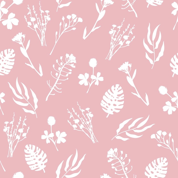 Patrón floral para diseño textil y papel Plantas naturaleza natural natural ecológico