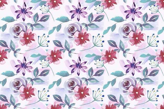 Patrón floral estilo acuarela